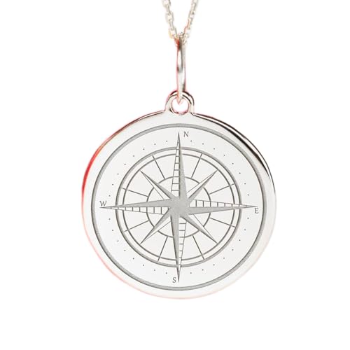 Pendentif boussole 24mm argent 925 LKBEADS, cadeau unisexe idéal