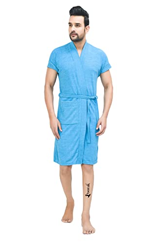 Image of Terry Bathrobe For Men Fit Upto 42 inches Ferozi