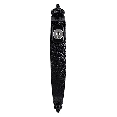 Wright Products - Keyed Colonial Push Button Door Latch for Screen and Storm Doors, Black, 1 Unit