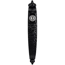 Wright Products - Keyed Colonial Push Button Door Latch for Screen and Storm Doors, Black, 1 Unit