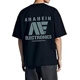 [DJXHGEM] Tシャツ メンズ 機動戦士zガンダム アナハイム・エレクトロニクス 半袖 プリント 丸首 吸汗速乾 通気性 インナーシャツ カジュアル おしゃれ 肌着 春 夏 秋 冬 3XL