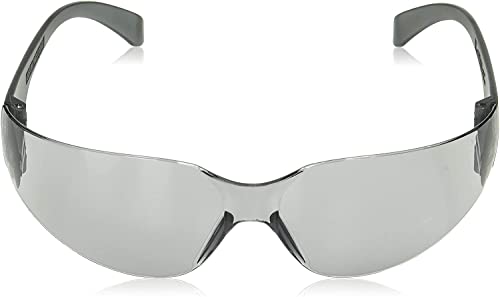 Image of BISON LIFE Gray Safety Glasses for Men & Women, Bulk, ANSI Z87.1, 12 Pack | Scratch & Impact Resistant Wraparound Safety Goggles, UV Protection Eyewear for Work, Construction, Lab, Industrial