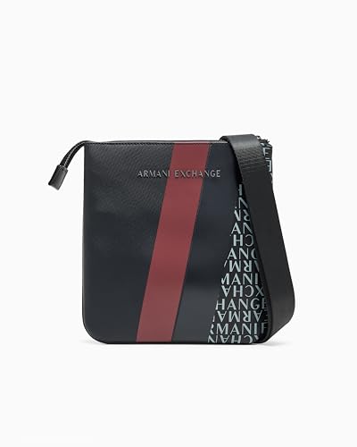 Armani Exchange Men's Essential, Dylan, Embossed logo Cross body Black One size
