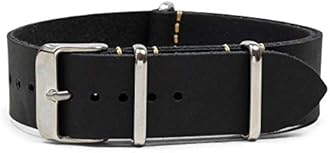 Benchmark Leather Watch Band - Crazy Horse Oiled Leather One-Piece Watch Straps for Men or Women - 18mm, 20mm, 22mm or 24mm Widths