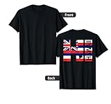 HI Hawaii Islands Hawaiian Flag Beach (On Back) T-Shirt