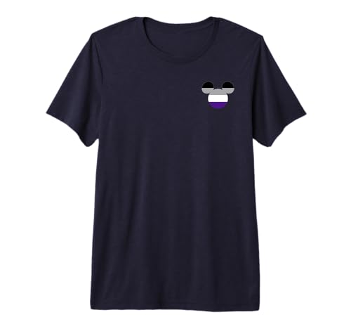 T-shirt Mickey premium en coton peigné et logo asexuel arc-en-ciel haute finition