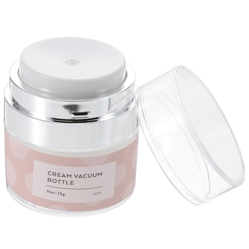 FONDOTIN Tarro Vacío para Crema con Bomba Airless Recargable Envase Cosmético Portátil y Hermético para Viaje y Cuidado Facial