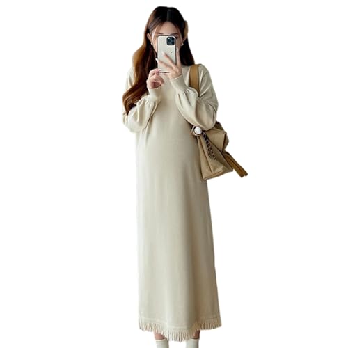 Robe de maternité en tricot chaude et confortable pour l'hiver
