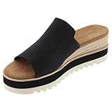 TOMS Plateau-Pantoletten Damen Komfort CloudBound Einlegesohlen mit Fransen, Ergonomischer 7 cm Keilabsatz, Unterstützt mentale Gesundheitsprogramme