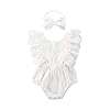 Carolilly Peuter Meisjes Rompertjes Pasgeboren Baby Meisje Peuter Romper Zus Bijpassende Romper/Jurk Outfits, Kant…