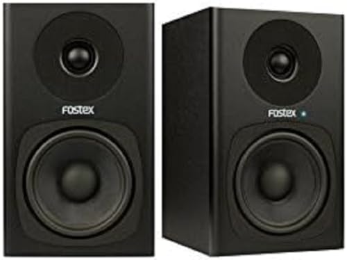 Fostex PM04C (B) 2-Way Active Monitor Speaker System, Black