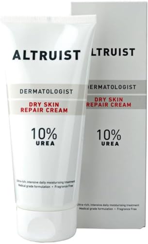 ALTRUIST. Dermatologist Dry Skin Repair Cream 10% Urea - Crema hidratante de grado médico con glicerina y urea del Dr. Andrew Birnie, apta para pieles sensibles - 200ml