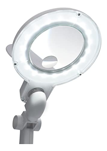 Solver LUPA DE BANCADA ILUMINAÇÃO LED 3X+12X BIVOLT HL200, BRANCO