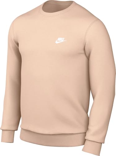 Sweatshirt Homme Nike Club Fleece Washed Coral BV2662-664 Pull Col Rond Rose S