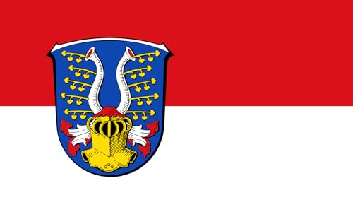Grand drapeau Kirtorf Allemagne pavillon de la ville de Hesse Stadt - 2