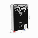 Chauffe-eau électronique 3 en 1 réglable 6,5 kW résistant à la pression prêt à l’eau avec buse de douche température jusqu’à 55 °C chauffe-eau instantané