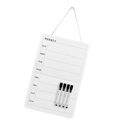Tableau blanc double face effaçable idéal en cuisine pour l'organisation des repas de la famille