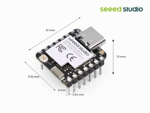 Seeed Studio XIAO MG24 Sense (pré-soudé) – Silicon Labs EFR32MG24, matière native sur thread/BLE 5.3, compatible Arduino, 1,95A ultra faible puissance, IMU/microphone/antenne intégré, 19 GPIOs – vue 2
