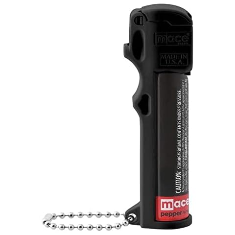 mace Brand PepperGard, Self Defense, Police Strength Pepper Spray with UV Dye, Personal Model, 18 Gram, 12' Spray Cover