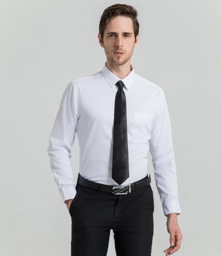 Long Sleeve Dress Shirts for Men - Regular-Fit Casual Button-Down Shirt with Pockets4