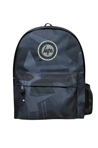 Hype Boy's Geo Camo Badge Backpacks, Black, One Size
