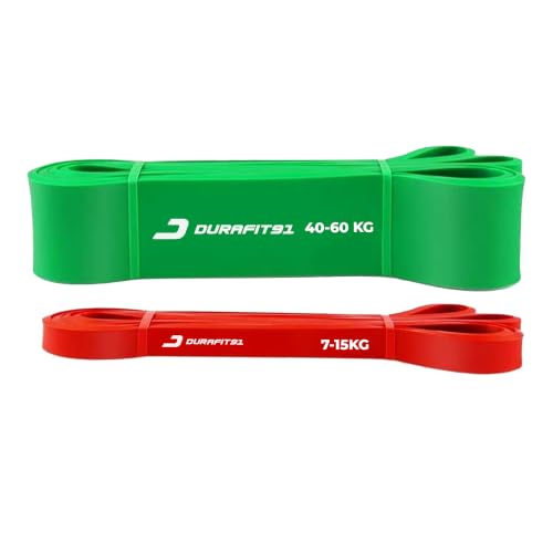 Image of Resistance Bands Set of 2 (Light & Extra Heavy), Pull Up Bands for Men & Women, Exercise Bands for Strength Training, Home Workout, Gym Fitness, Stretching, Mobility, Yoga, Crossfit
