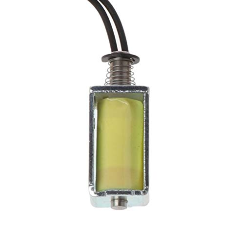 Mini válvula solenoide DC 12V tipo push-pull con electroimán de marco abierto cable de 10 cm 6