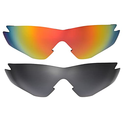 Lentes M2 rojo negro de alta definición y contraste para recambio de gafas