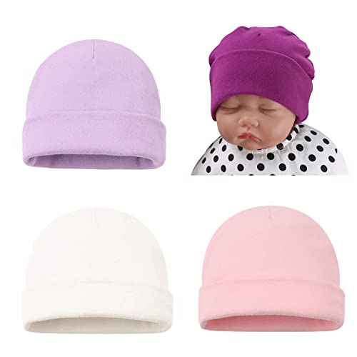 Image of Cotton Baby Girl Hat Preemie Boys Beanie Newborn Hospital Hats Winter Infant Hats for Girls