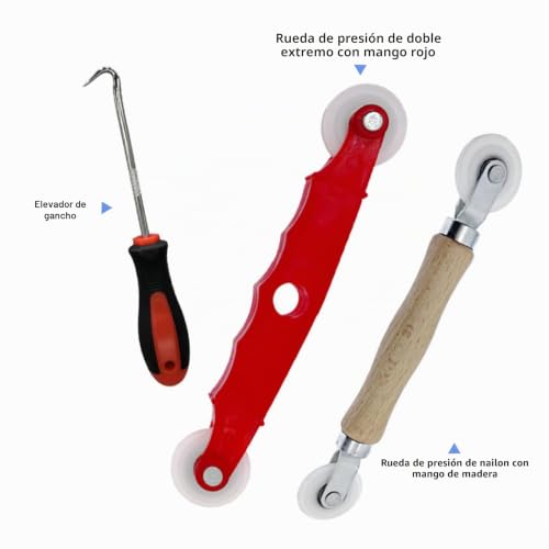 Miniatura 7 de Bigcheer 3 Pack Pantalla Herramienta De Rodillo Giratorio Rodillo Para Mosquitera Y 3.5mm Gancho De Tira De Goma Accesorios Para Mosquiteras Ccesorios Ventana Sello De Puerta