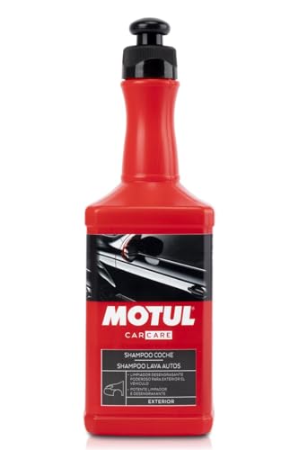 Motul, Champú Coche, Detergente para la Limpieza del Coche, Elimina Suciedad, Residuos y Grasa de la Carrocería, Crea una Capa Anti Humedad y Anti Suciedad, Apto para Todo Tipo de Superficies, 0.5 l