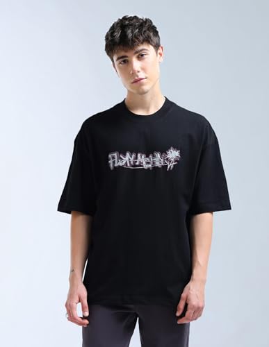 Image of Flying Machine Men's Oversized Fit T-Shirt | Printed | Tshirt for Man