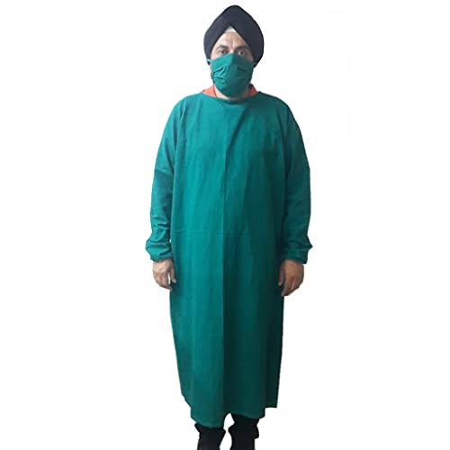 InstruDent Surgical Gown Green Cloth | Washable/Resuable | Autoclavable | Lightweight | Comfortable | Snug Fit | (B09MF8357X) Amazon Price History, Amazon Price Tracker