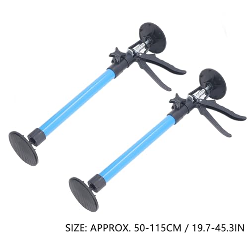 Support Pole, 2PCS Telescopic Support Rods, Steel Telescopic Quick Adjustable 3rd Hand Support System, Construction Rods for Cabinet Jacks Cargo Bars Extends from 19.7 to 45.3in - Image 5