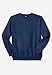 KingSize Men's Big & Tall Fleece Crewneck Sweatshirt - 7XL, Heather Charcoal