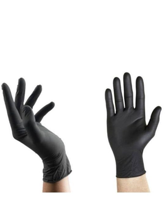Guantes de Nitrilo sin Polvo, 5,5g, AQL 1.5, Color Negro, Talla XL, Caja de 1000 Unidades