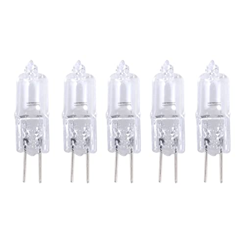 iplusmile Halogen Light Bulbs, 5 Pack G4 Led Bulb 2 Pin 12V 20W Bi-Pin G4 Base Halogen Bulbs for Kitchen Cabinet Lighting Spotlight, Chandeliers, Landscape
