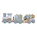Produktbild Little Dutch 7036 Holz-Eisenbahn Zug mit Steck-Formen (Ocean blau)