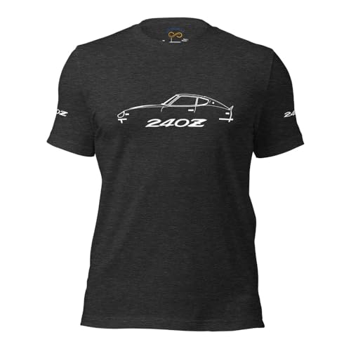 240z t-Shirt for Datsun JDM Fans Dark Grey Heather