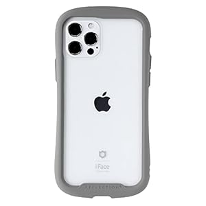 iFace Reflection iPhone 12/12 Pro ケース iPhone2020 6.1インチ クリア 強化ガラス [グレー]
