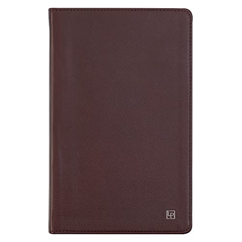 Leatherpress Classic Leather Notebook Writing Journal, Softcover, Narrow Ruled, Table of Contents and Numbered Pages
