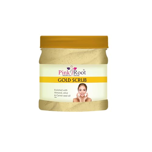 Image of Pink Root Gold Scrub Enriched with Almond, Olive & Carrot Seed Oil 500gm