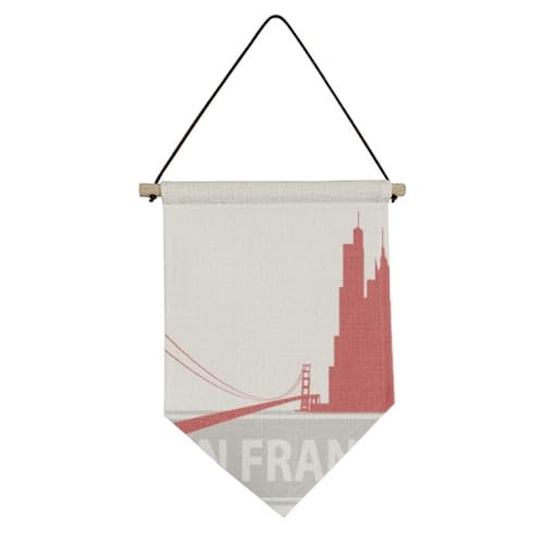Toile suspendue San Francisco pour habiller un mur vide sans percer de gros trous
