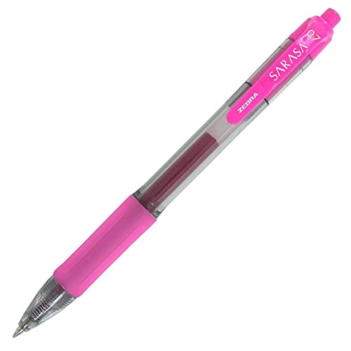 Zebra Pen Sarasa Retractable Gel Ink Pens, Medium Point 0.7Mm, Fuchsia Color, Rapid Dry Ink, 12-Count #TOP30