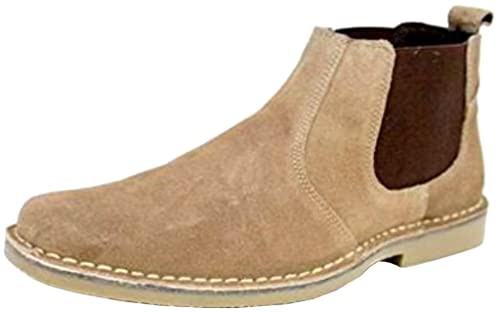 Roamers Mens M765 Taupe Suede New Mens Desert Boots Shoes-8