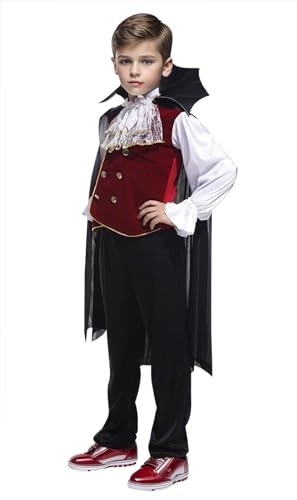 GEMVIE Costume da vampiro 4-12 Anni per bambini e