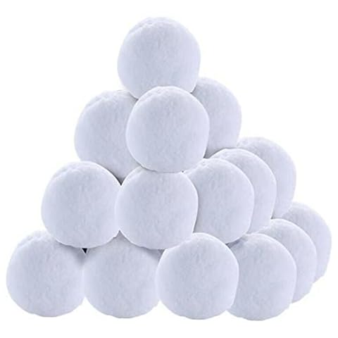 HEZHU 40Pcs Christmas Fake Snowballs Snowball Pom Poms for Xmas Trees, Home Decoration, Children’s Indoor Snow Fights and Festive Countdown Fun Cover