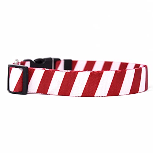 Image of Yellow Dog Design Team Spirit Crimson and White Dog Collar with ID Tag System-Small-3 /4 Neck 10 to 14 inch