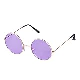 John Lennon Sonnenbrille uv 100% Schutz vor schädlichen UVA/UVB Strahlen runde Sonnenbrille Kyrberbrille Sonnenbrille, die eine große Retro-Kreis-Sonnenbrille retro Stil sind.