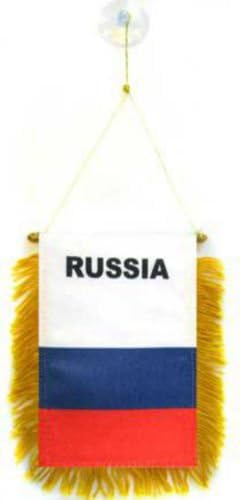 Wholesale lot 12 Russia Mini Flag 4''x6'' Window Banner w/suction cup - Party Decorations Supplies For Parades - Prime Outside, Garden, Men Cave Decor Flag